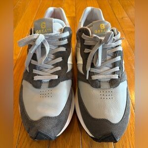 GREATS Brooklyn BRC Runner Gray & White Tennis Shoes Sneakers Mens Size 9.5